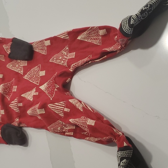 Burt's Bees Baby Zip-up Footie Holiday Pajamas 0-3 Months Newborn - Picture 6 of 6